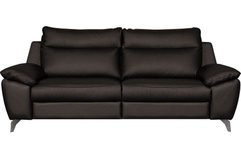 Canapé 3 Places 2 Relax Électriques, 100% Tout Cuir Épais Luxe Italien , Perini, Chocolat