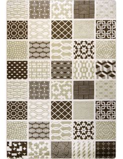 Tapis De Cuisine Carreaux De Ciment Marron - 60x90cm