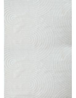 Tapis De Salon Zumrut Circle, Blanc, 80x300