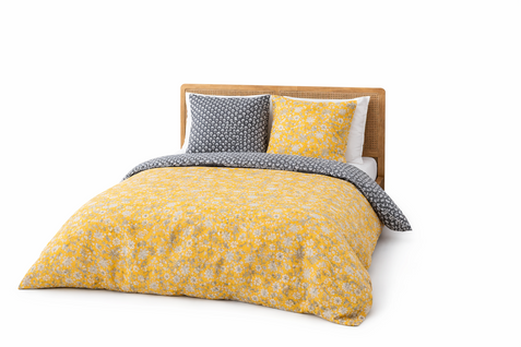 Parure De Lit Réversible Coton 52 Fils Floral