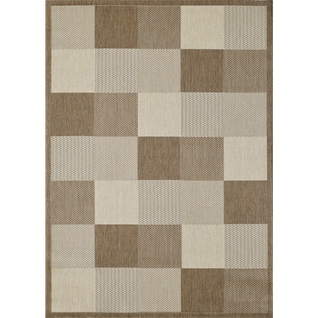 Tapis Extérieur Intérieur Tissé Marron Beige - Bahamas 141 - 230 x 160 cm