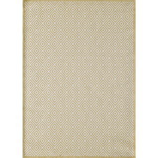 Tapis Extérieur Intérieur Tissé Kilim - Bahamas 139 Jaune - 80x150 Cm