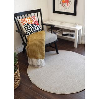 Tapis Uni Chiné Berne Beige - 160x160 Cm