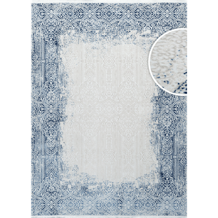 Tapis Lavable Oriental - Istanbul 08 Bleu - 120x170 Cm