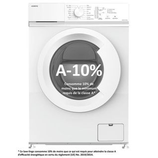 Lave-linge Frontal  Oceall610wa - 6 Kg - Induction - 60 Cm - 1000 Trs/ Min - Blanc