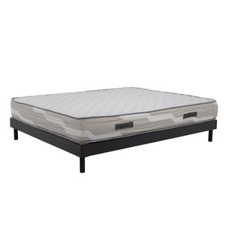 Ensemble Matelas 160x200cm Ressorts  Select - Accueil Mémoire De Forme Et Sommier Kit Gris