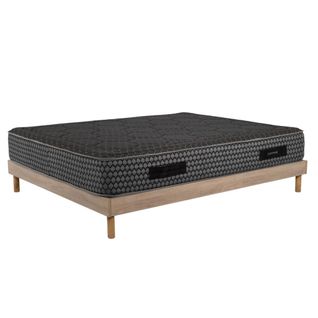 Ensemble Matelas Mousse Cosmos Black - 140x200cm - Accueil Mémoire De Forme Et Sommier Kit Chêne