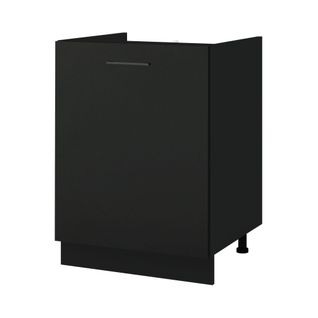 Meuble Sous-évier Lovia Noir Mat 1 Porte L 60 Cm