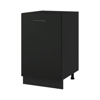 Meuble Bas De Cuisine Lovia Noir Mat 1 Porte L 50 Cm