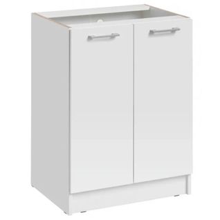 Meuble Bas De Cuisine Eco Blanc 2 Portes L 60 Cm
