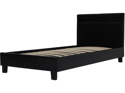 Lit Avec LED "maria" 90 X 190 Cm - Noir