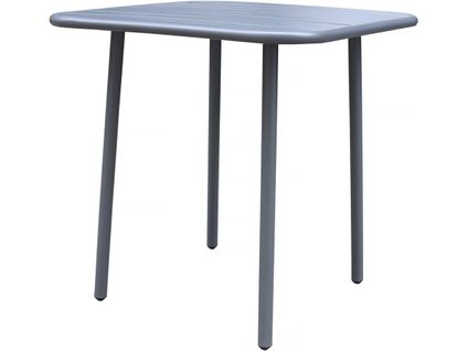Table De Jardin En Métal "bilbao" - 70 X 70 X 71 Cm - Gris
