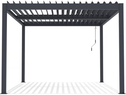 Pergola Bioclimatique En Aluminium "windsor" - 3 X 4 M - Anthracite