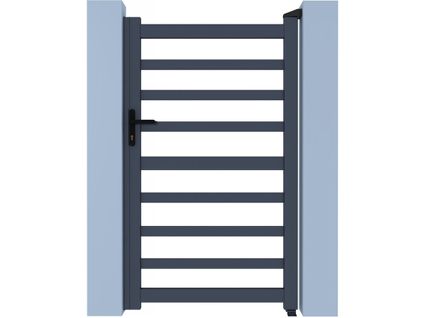 Portillon Aluminium Ajouré "marius" - 100 X 180 Cm - Gris