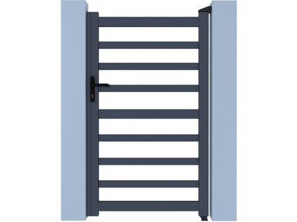 Portillon Aluminium Ajouré "marius" - 100 X 120 Cm  - Gris