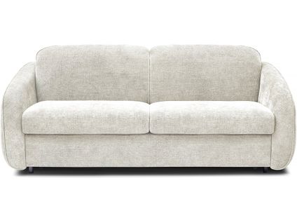 Canapé Convertible Express En Tissu Texturé "laurie" - Couchage 140 Cm -  3 Places - Beige