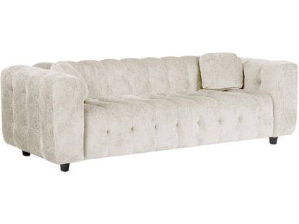 Canapé Droit En Tissu Bubble Chenille "vendome" - 3 Places - Beige