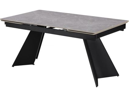 Table De Repas Extensible En Céramique 6 à 10 Personnes "equinoxe" - Gris Marbré