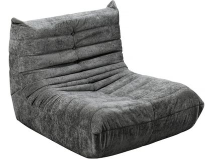 Chauffeuse En Tissu Texturé "velasca" - 95 X 100 X 75 Cm - Gris