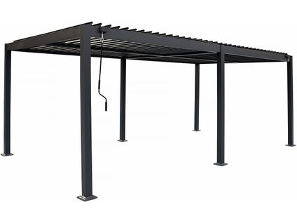 Pergola Bioclimatique Autoportante En Aluminium "kensington" - 3 X 6 M - Gris
