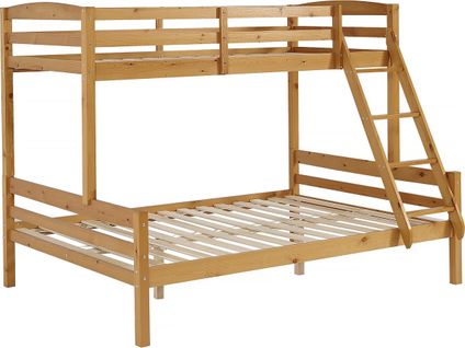 Lit Superposé En Bois "léa" - 140/90 X 190 Cm - Marron