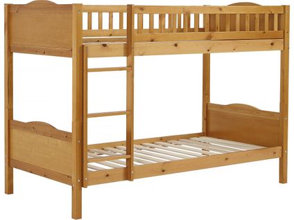 Lit Superposé En Bois "gabriel" - 90 X 190 Cm - Marron