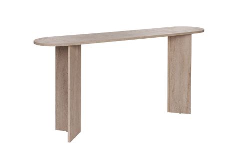 Table Console En Bois "sira" - 35 X 150 X 75 Cm - Travertin