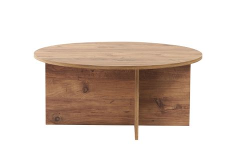 Table Basse En Bois "soleil" - 90 X 90 X 40 Cm - Pin Atlantique