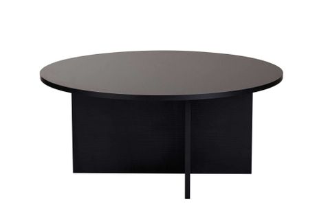 Table Basse En Bois "soleil" - 90 X 90 X 40 Cm - Bois Noir