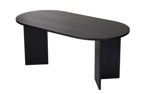 Table à Manger En Bois "sablin" - 180 X 89 X 75 Cm - Bois Noir