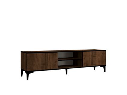 Meuble TV En Bois "erem" - 180 X 40 X 45 Cm - Noyernoir