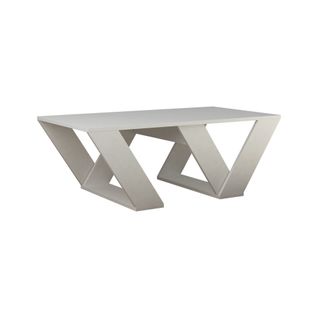 Table Basse En Bois "pipra" - 110 X 60 X 40 Cm - Blanc