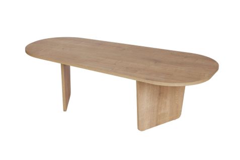 Table Basse En Bois "ovalis" - 130 X 65 X 40 Cm - Chêne