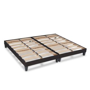 Sommier à Lattes En Bois Kit15 2x120x220 Cm Coloris Gris  Livré En Kit