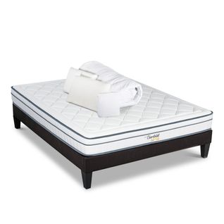 Pack Bartoldi 140x190 Cm Matelas Ressorts + Sommier Bois + Accessoires