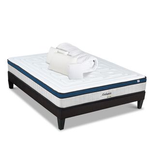 Pack Montesquieu 180x200 Cm Matelas Ressorts + Sommier Bois + Accessoires