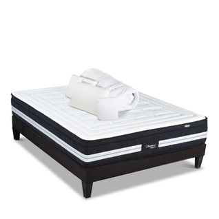 Pack Chambord 90x190 Cm Matelas Ressorts + Sommier Bois + Accessoires
