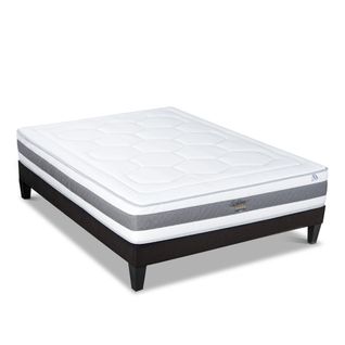 Ensemble Sublime 160x200 Cm Matelas Mousse + Sommier Bois