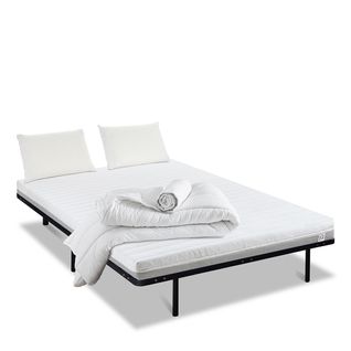 Ensemble Matelas Mousse 90x190 Cm VENUS Epaisseur 12 cm + Sommier Métal + Accessoires
