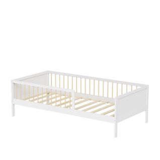 Lit Avec Barrière Pepito 90x190 Cm (matelas Non Inclus)  - Blanc