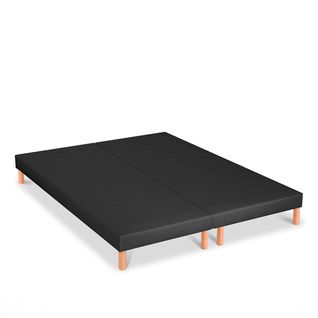 Jeu De 2 Sommiers Tapissiers Capucine 2x70x190 Ep. 13 Cm Gris  (pieds Inclus)