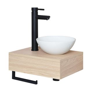 Meuble Lave-mains Soho Plan Épais Vasque Blanche