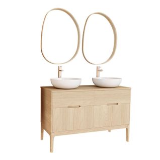 Meuble Vasque + Robinet + Miroir Alaska