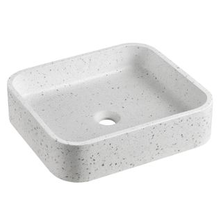 Vasque à Poser Rectangulaire En Terrazzo 45x38cm