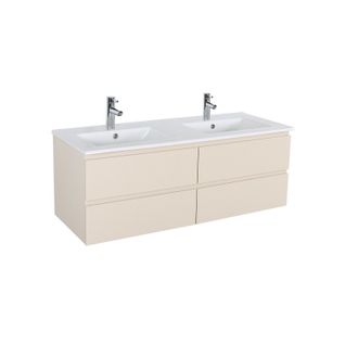 Meuble Double Vasque Sorrento Suspendu Avec Plan Vasque En Céramique 120cm