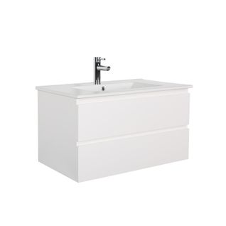 Meuble Simple Vasque 80cm Décor Chêne Sorrento Décor Chêne+vasque+rob. Chromé