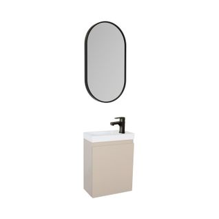 Meuble Lave-mains Lisa + Miroir Ovale