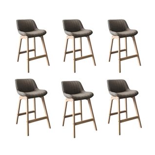 Lot De Chaises Mellow D'îlot Et Bar En Chêne Et Assise Tissu 65cm