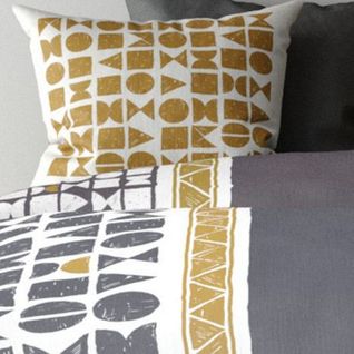 Housse De Couette Réversible 220x240 Cm + Taies D'oreiller, Coton 57 Fils, Union