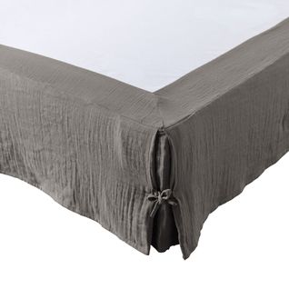 Cache Sommier 140x190 Cm Gaze De Coton Granit